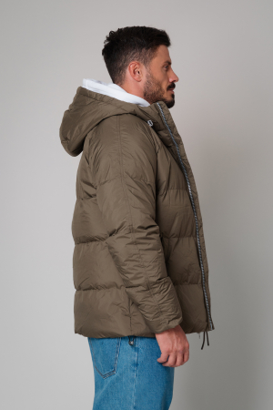 Geaca cu fermoar si gluga Kaki [2]