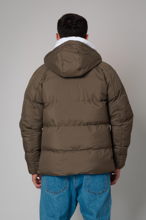 Geaca cu fermoar si gluga Kaki [3]