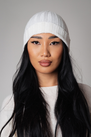 Caciula din mix de lana si casmir White [1]