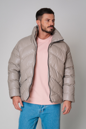 Faux leather jacket Beige [1]