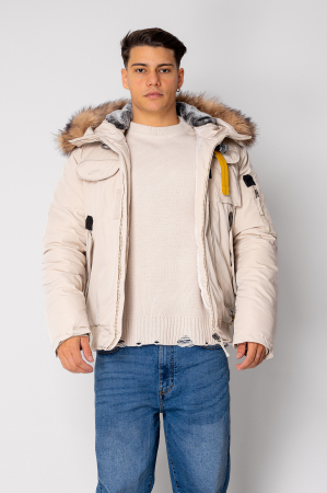 MEN - Heavy Zip-up jacket Beige