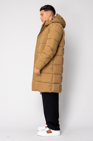 Long zip-up jacket Brown I [4]