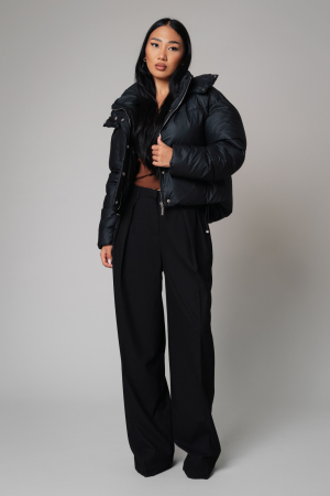 Geaca scurta cu fermoar Black [3]