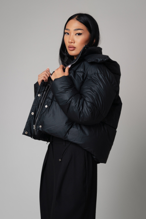 Geaca scurta cu fermoar Black [1]