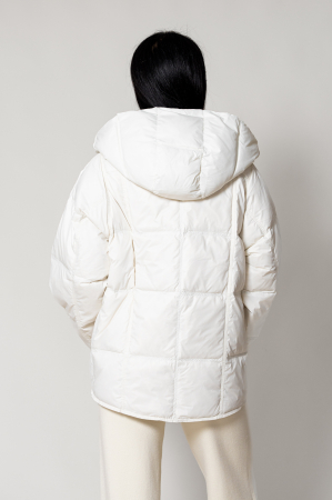 Oversized zip-up jacket with down filling Off White [4]