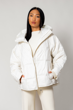 Oversized zip-up jacket with down filling Off White [2]