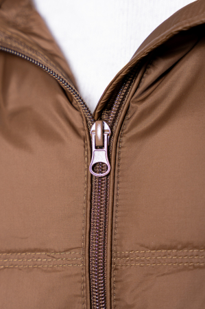 Oversized zip-up jacket with down filling Brown [5]
