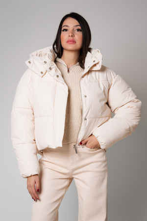 Short jacket whit zip Cream [5]