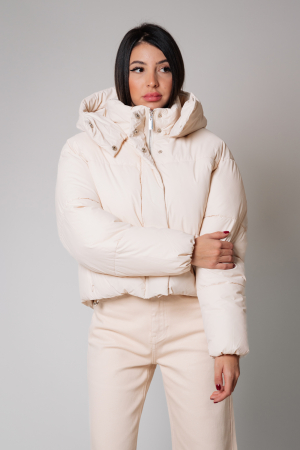 Short jacket whit zip Cream [2]
