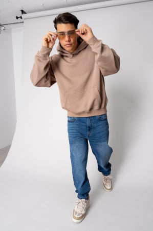 MEN - Oversized Hoodie Taupe I