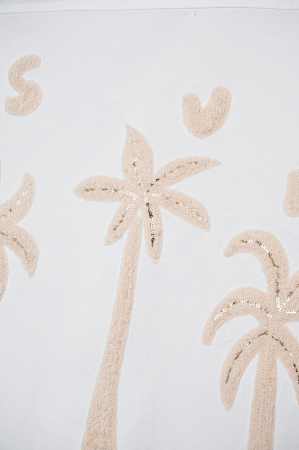 Jacheta cu broderie Off White/Beige [4]