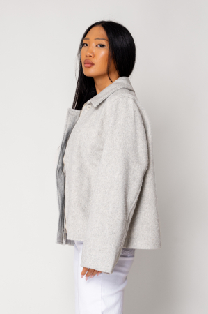 Grey wool blend zip-up jacket [2]
