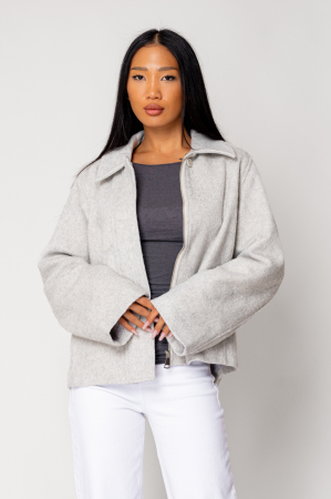 Grey wool blend zip-up jacket [1]