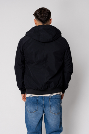 Zip-up Hooded Jacket Black [2]