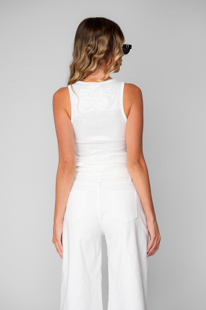 Maiou dama cu paiete Off White [2]