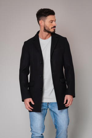 Palton cu nasturi Black New [3]