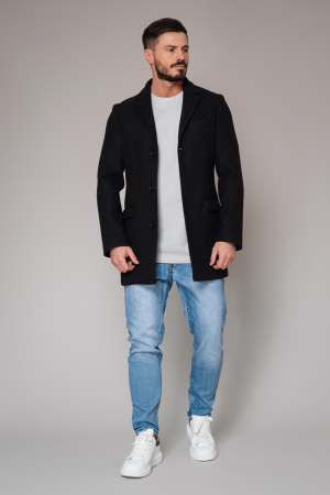 Palton cu nasturi Black New [0]