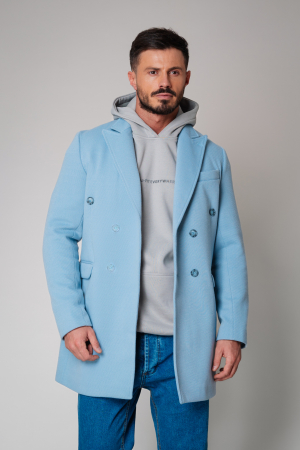 Coat with Buttons Sky Blue [1]