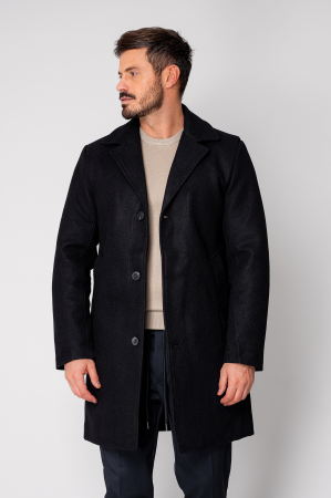 Palton lung cu nasturi Black [1]