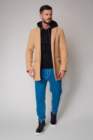 SALE - Coat with Buttons Beige