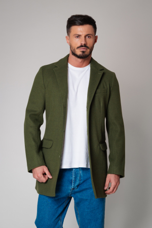 Coat with Buttons Kaki [1]
