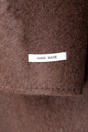 Palton lung handmade din Lana, Brown [1]