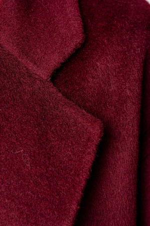 Palton lung din mix de lana, Burgundy [3]