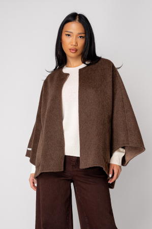 Palton handmade reversibil Brown/Taupe [1]
