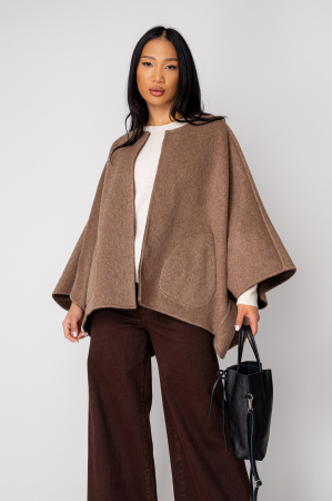 NOUTATI - Palton handmade reversibil Brown/Taupe