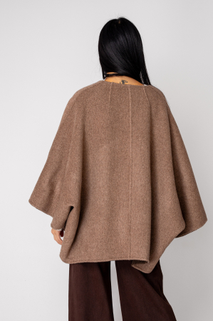 Palton handmade reversibil Brown/Taupe [4]
