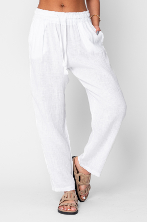 100% long boyfriend pants in White [3]