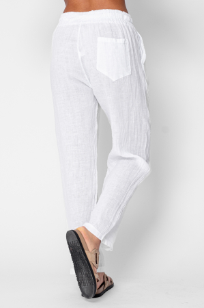 100% long boyfriend pants in White [4]