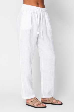 100% long boyfriend pants in White [2]