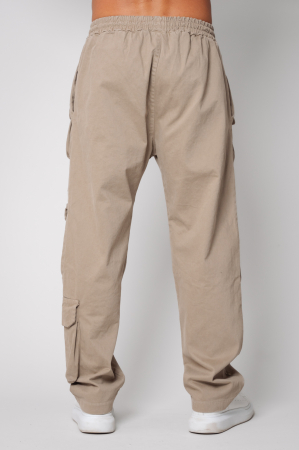 Taupe Long Cargo Pants [2]