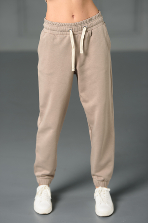 Pantalon Easy-Fit Oversized Warm Taupe [0]