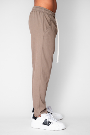 Pantalon lung conic cu snur Brown [1]