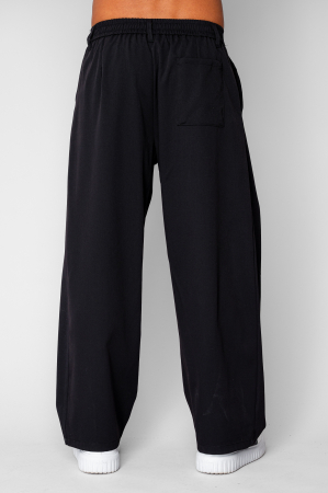 Pantalon lung cu fald, snur in talie Black [3]