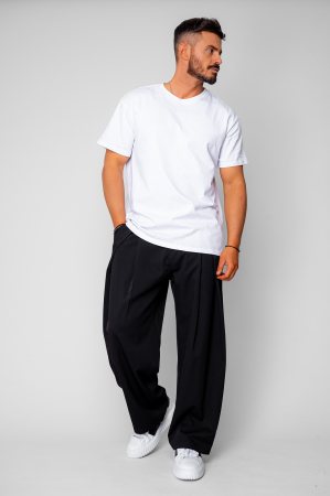 Pantalon lung cu fald, snur in talie Black [1]