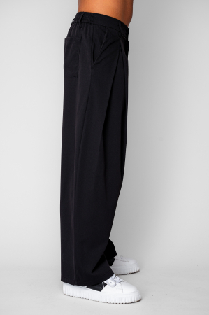Pantalon lung cu fald, snur in talie Black [2]