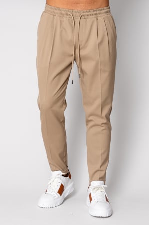 NOUTATI - Pantalon lung cu snur Beige