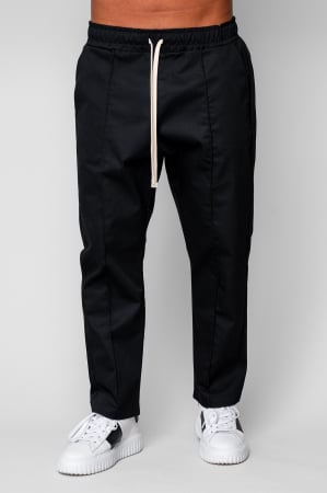 Pantaloni - Pantalon lung cu snur Black