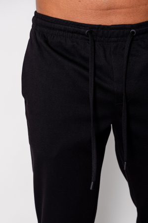 Pantalon lung cu snur Black [3]