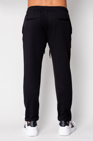Pantalon lung cu snur Black [2]