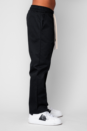 Pantalon lung cu snur Black [1]