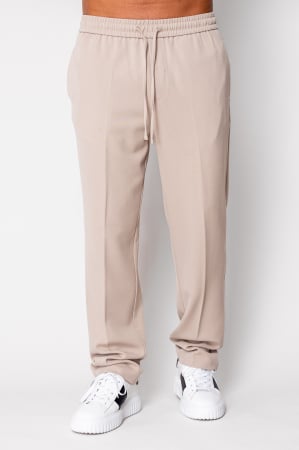 Sale Men - Beige straight-leg trousers with drawstring