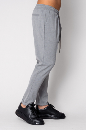 Pantalon lung cu snur Grey [1]