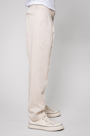 Linen long pants Light Beige [3]