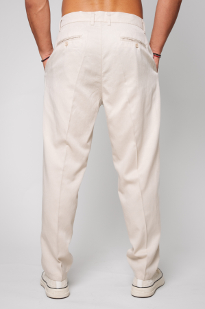 Linen long pants Light Beige [4]