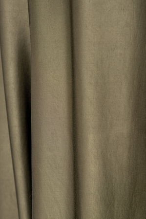 Long silk blend trousers Dark Olive [2]
