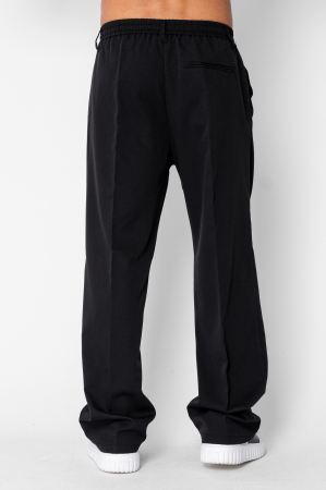 Pantalon lung larg cu nasture Black [2]